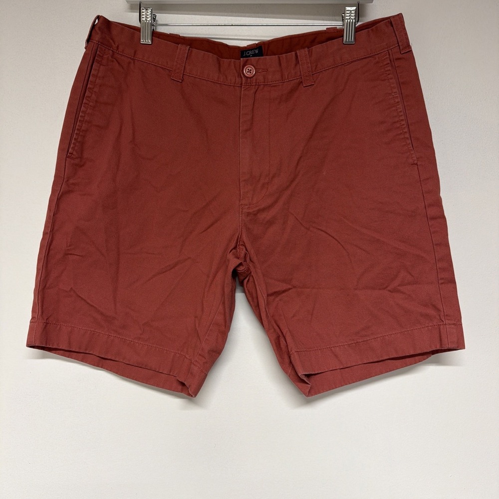 J.Crew Gramercy Mens Shorts Size 36 Flat Front Chino Orange Cotton 8.5 Inseam